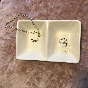 RAE DUNN CERAMIC JEWELRY TRAY